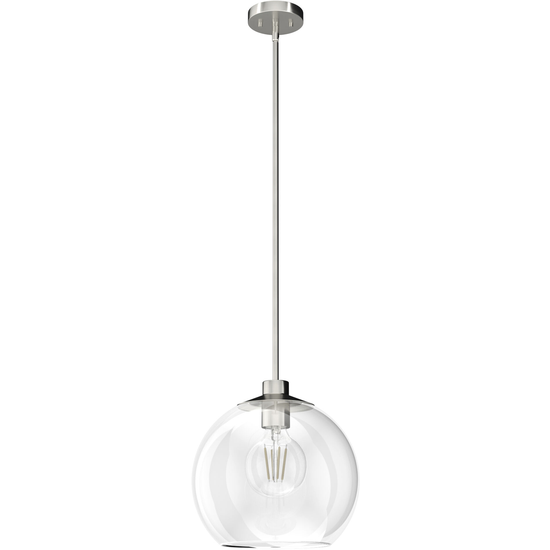 Xidane 1 Light 14 inch Brushed Nickel Pendant Ceiling Light, Large