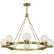 Darien 8 Light 42 inch Warm Brass Chandelier Ceiling Light