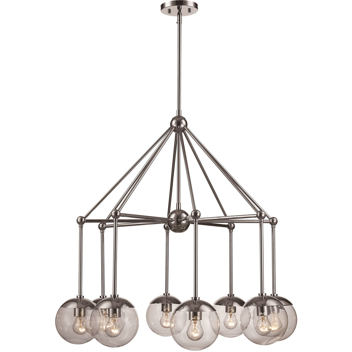 Riviera 8 Light 19.25 inch Polished Chrome Pendant Ceiling Light