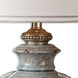 Cancello 29 inch 150 watt Blue Glaze Table Lamp Portable Light