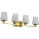 Lune 32 inch Vintage Brass Vanity Wall Light