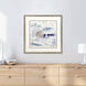 Pebble Coast White and Blue and Green and Beige Framed Art
