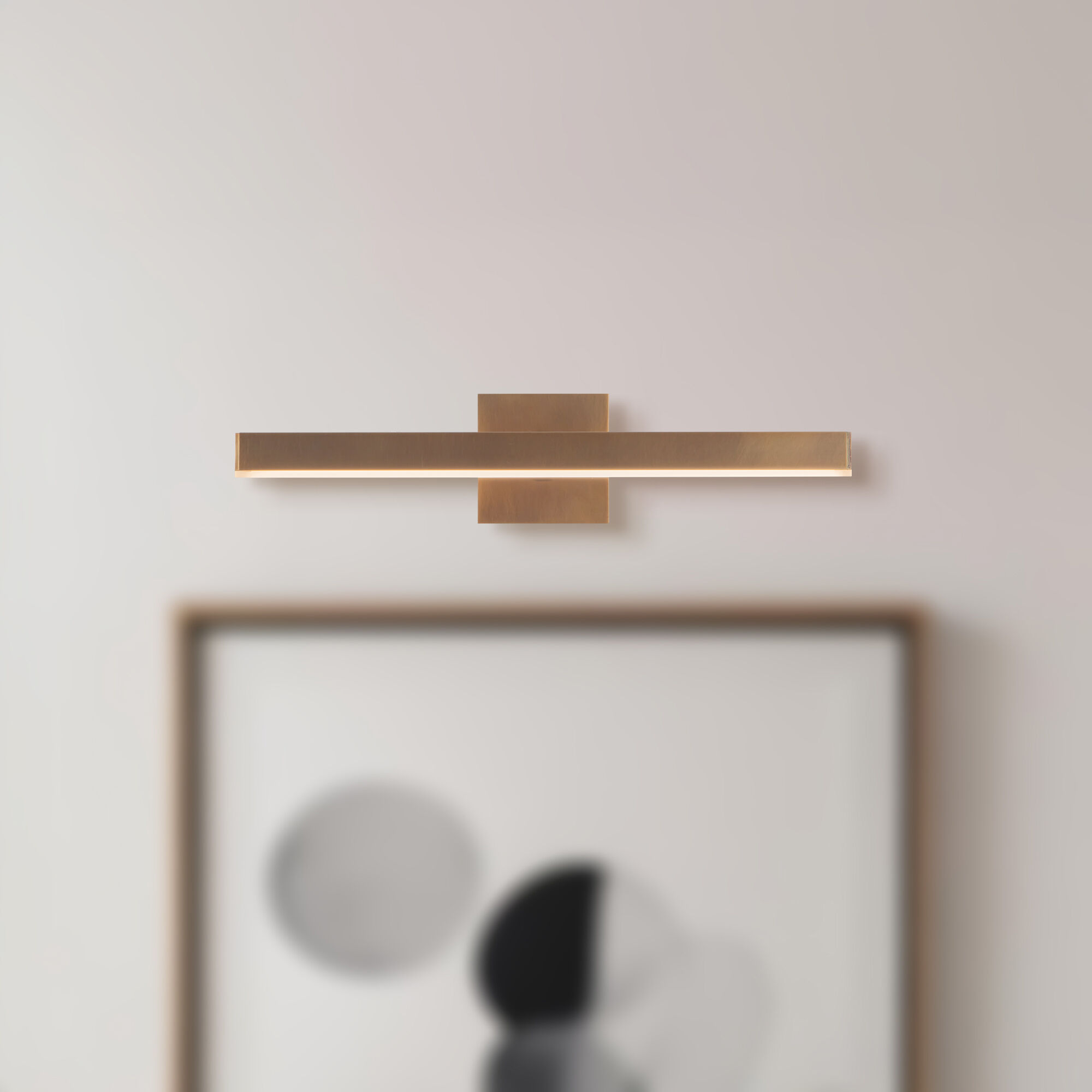 Vega 13 watt 19 inch Vintage Brass Wall/Picture Light Wall Light