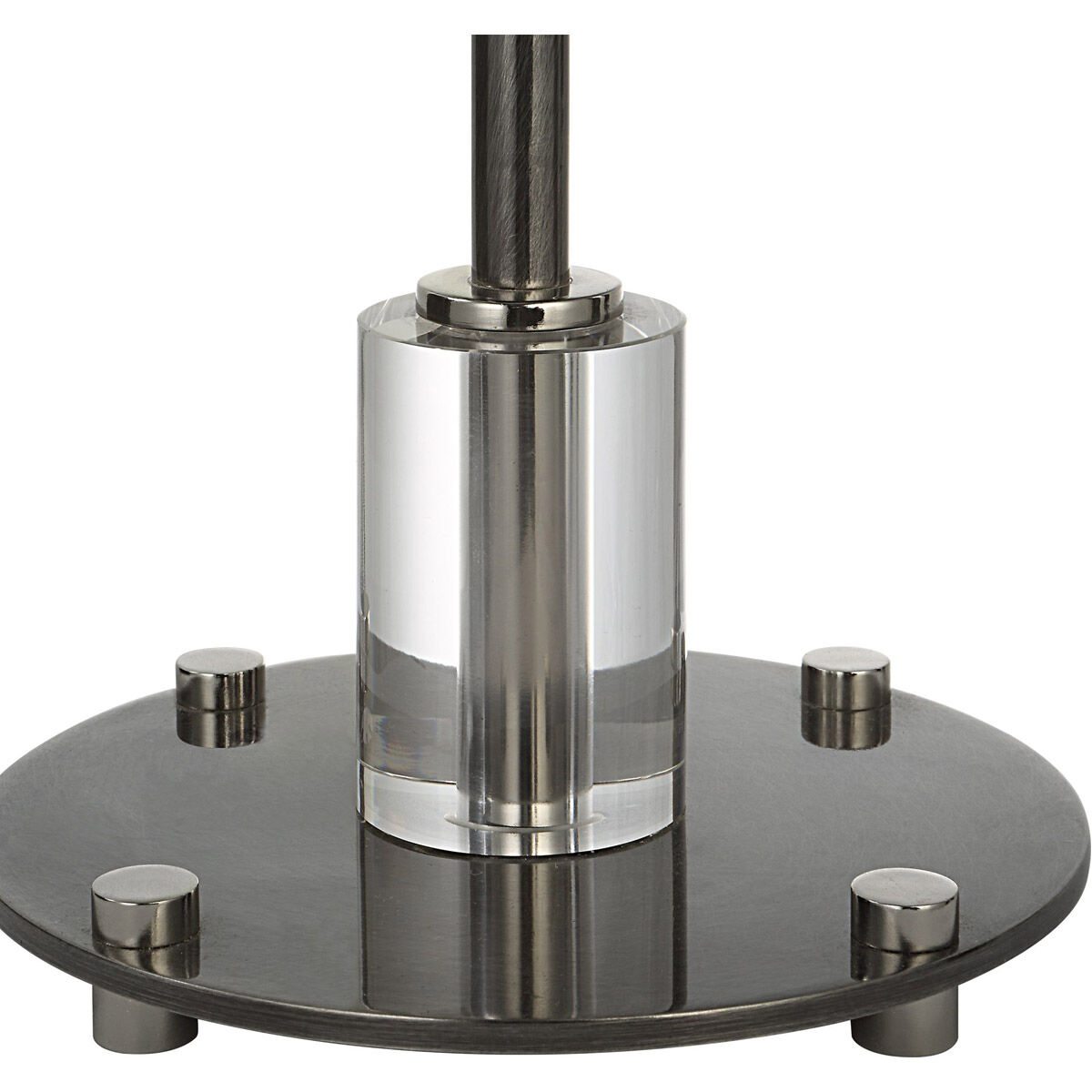 Aurelia 37 inch 150.00 watt Polished Nickel and Crystal Buffet Lamp Portable Light