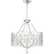 Lulu 5 Light 22 inch Polished Chrome Chandelier Ceiling Light