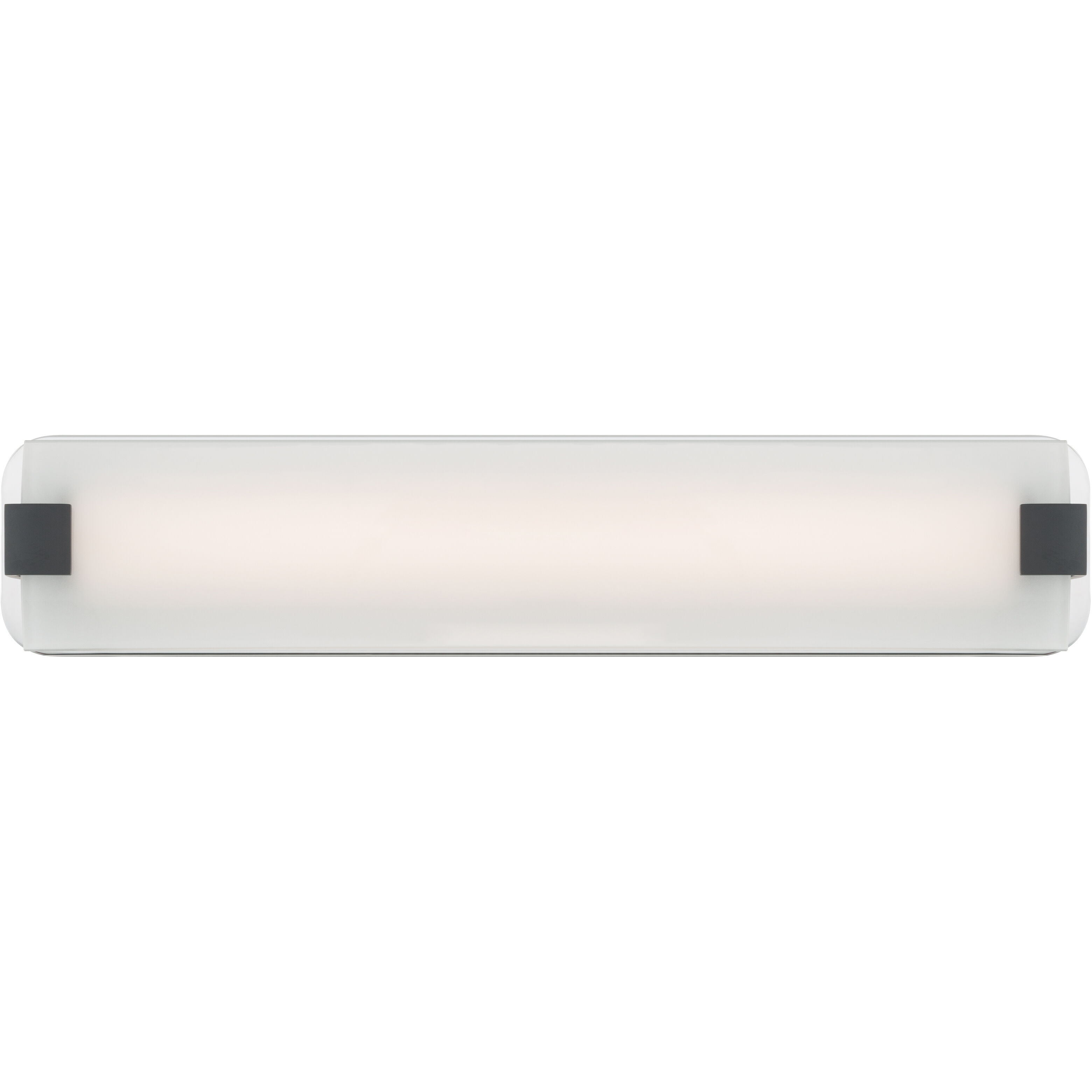 Arclume LED 24 inch Chrome and Dark Matte Black Bath Bar Wall Light