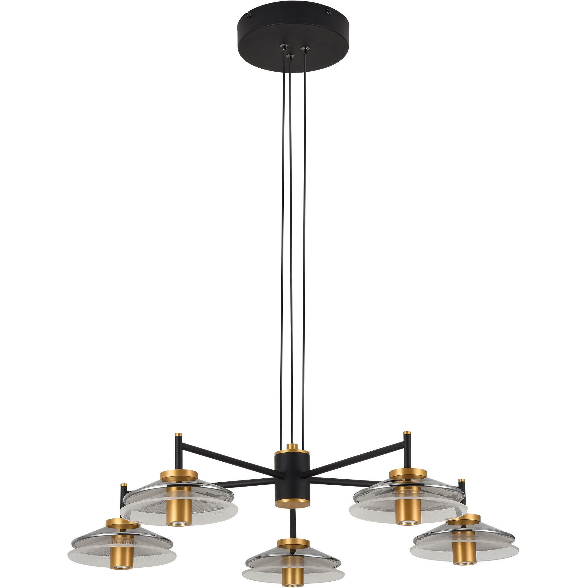 Verona Series 31.5 inch Black/Gold Chandelier Ceiling Light, Artisan Collection