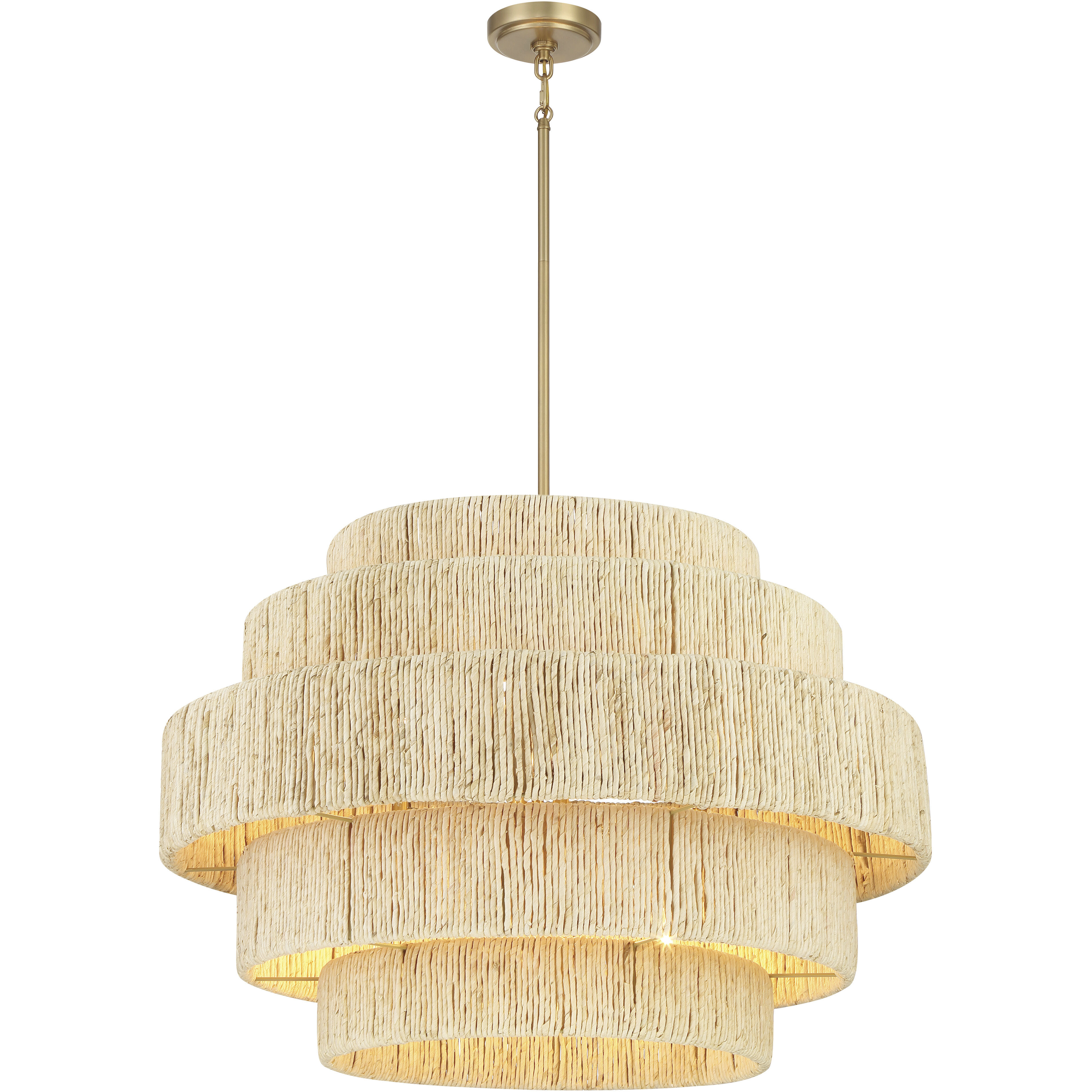 Caviana 6 Light 31 inch Signature Brass Pendant Ceiling Light