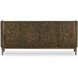 Melbourne Burl and Warm Brass 4 Door Cabinet