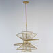 Zeta Suspension Pendant Ceiling Light in Natural Aged Brass