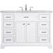 Americana 48 X 35 inch White with Carrara White Marble Vanity Set