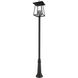 Rainer 6 Light 126 inch Black Outdoor Post Mounted Fixture in G9