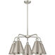 Ballston Cone 5 Light 26 inch Satin Nickel Chandelier Ceiling Light in Brushed Satin Nickel