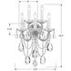 Maria Theresa Sconce Wall Light in Clear Spectra, Polished Chrome