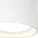Uma 7.25 inch White Semi-Flush Mount Ceiling Light