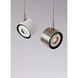 Sean Lavin ISO Aged Brass Low-Voltage Track Head Ceiling Light, Integrated LED