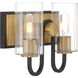 Orla 2 Light 12 inch Legacy Brass and Dark Matte Black Vanity Light Wall Light