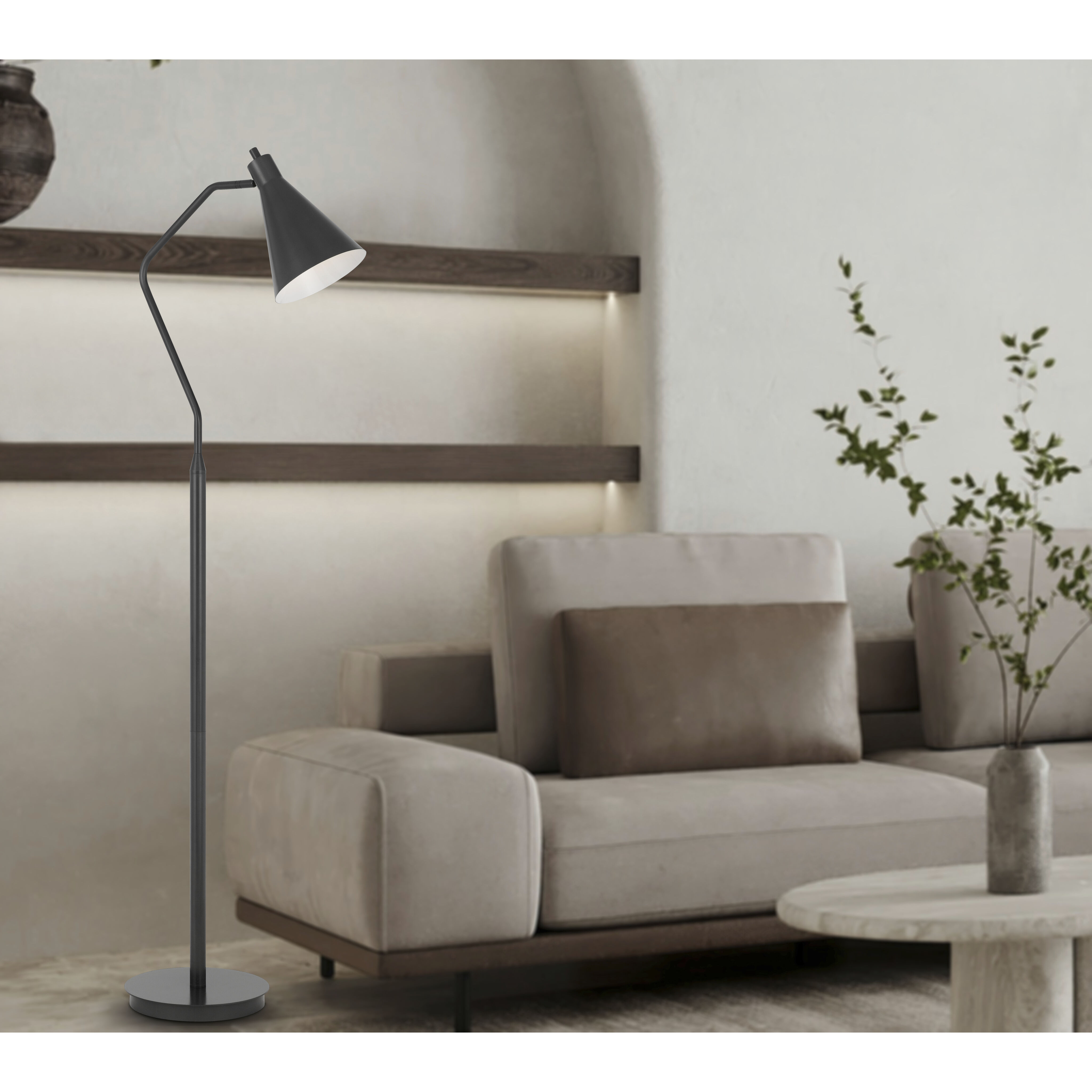 Capstone 63 inch 15.00 watt Iron Grey Floor Lamp Portable Light