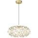 Coral LED 24 inch Gold Chandelier Ceiling Light
