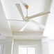 Aspen 70 inch Burnished Brass with Matte White Blades Ceiling Fan