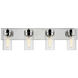 Intersection 4 Light 30 inch Polished Nickel Bathroom Vanity Lights Wall Light
