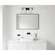 Mansfield 3 Light 24 inch Matte Black Vanity Light Wall Light
