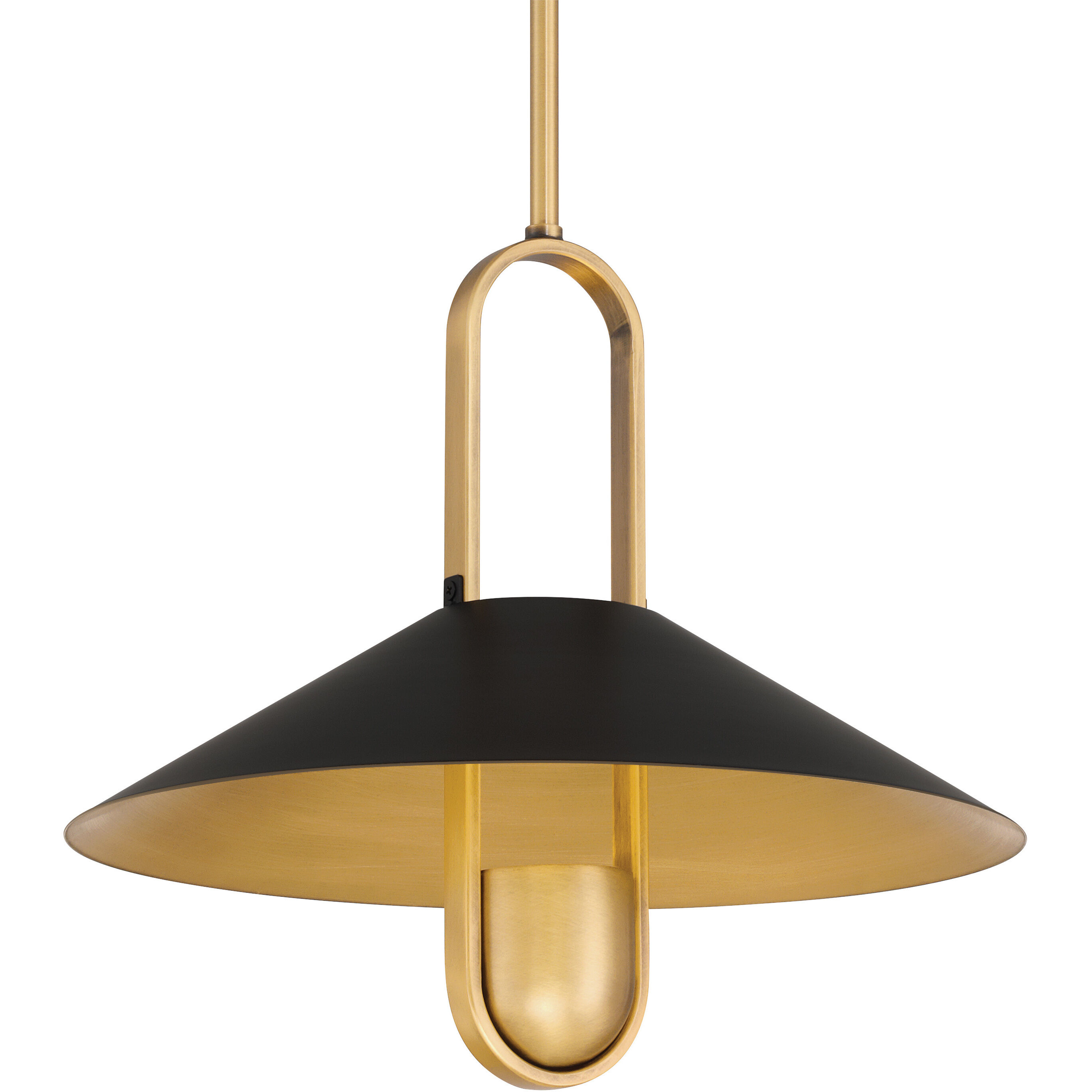 Goldenridge 1 Light 15 inch Legacy Brass and Dark Matte Black Pendant Ceiling Light