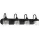 Wrenn 4 Light 30 inch Flat Black Vanity Light Wall Light
