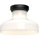 Alora Mood Westlake 1 Light 11.13 inch Glossy Opal Glass/Matte Black Flush Mount Ceiling Light