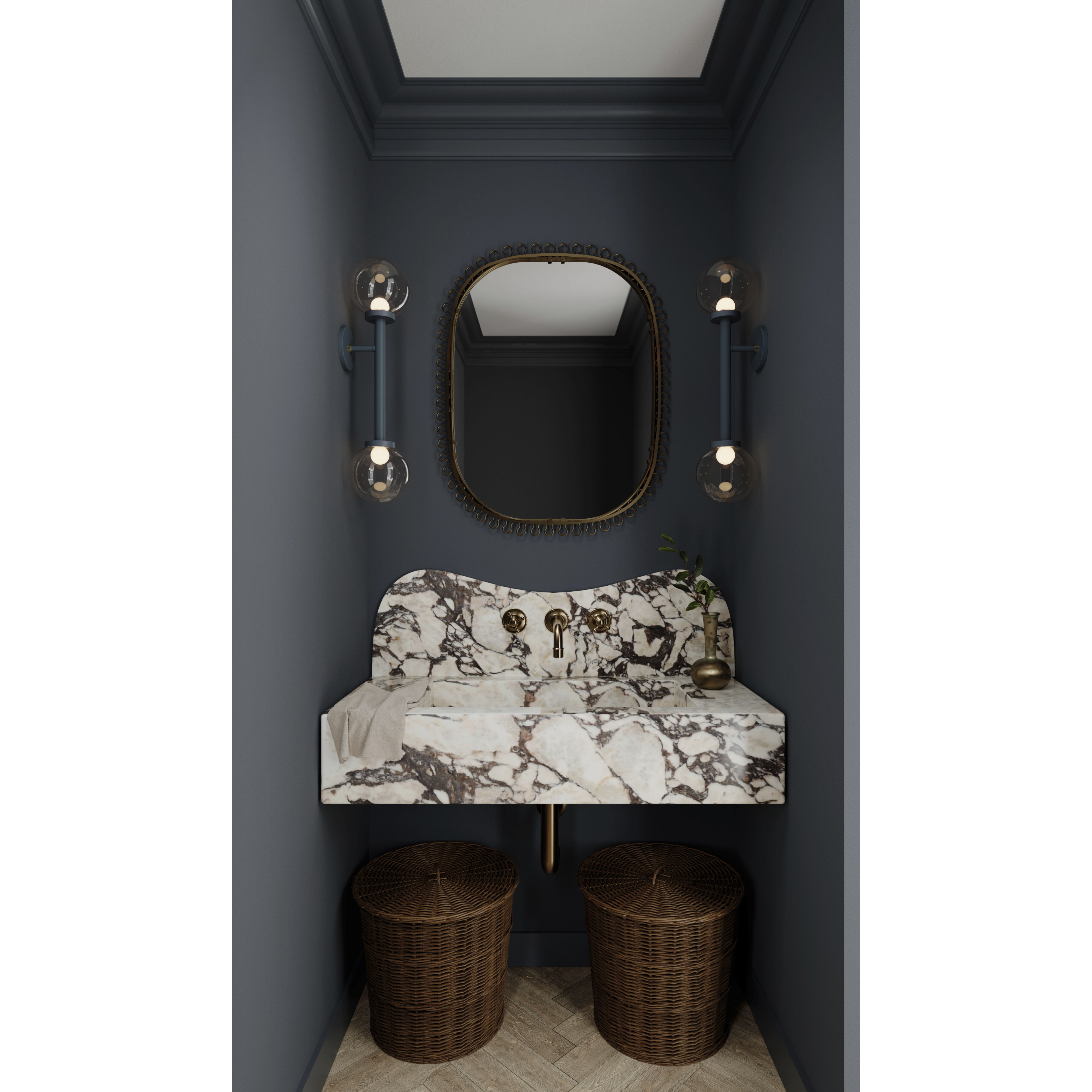 Sia 2 Light 6.5 inch Slate Blue Wall Sconce Wall Light