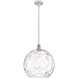 Ballston Athens Water Glass 1 Light 14 inch White and Polished Chrome Pendant Ceiling Light