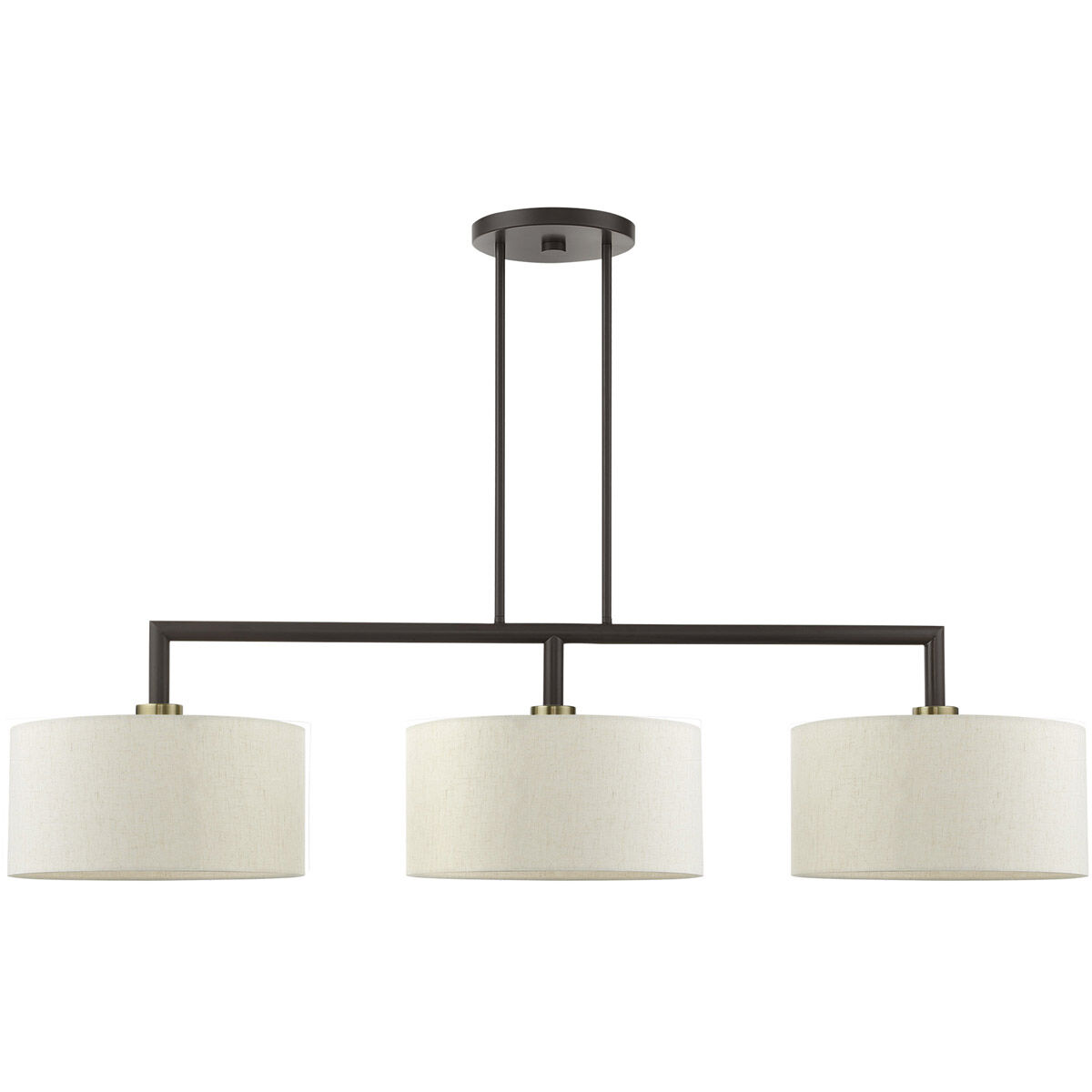 Meridian Linear Chandelier Ceiling Light in English Bronze