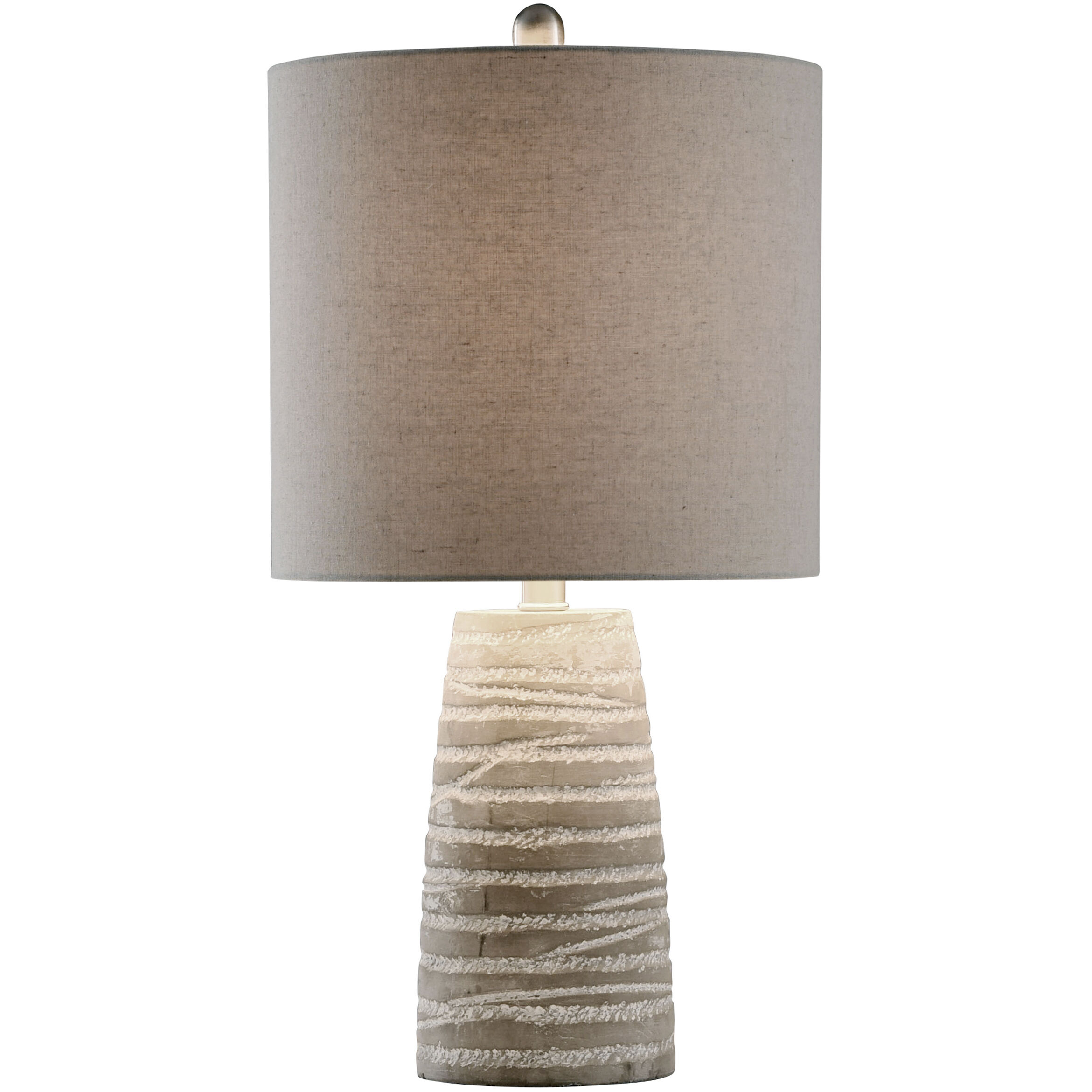 Signature 24 inch 60 watt Gray Washed Table Lamp Portable Light