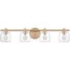 Valentina 4 Light 30 inch Champagne Gold Vanity Light Wall Light