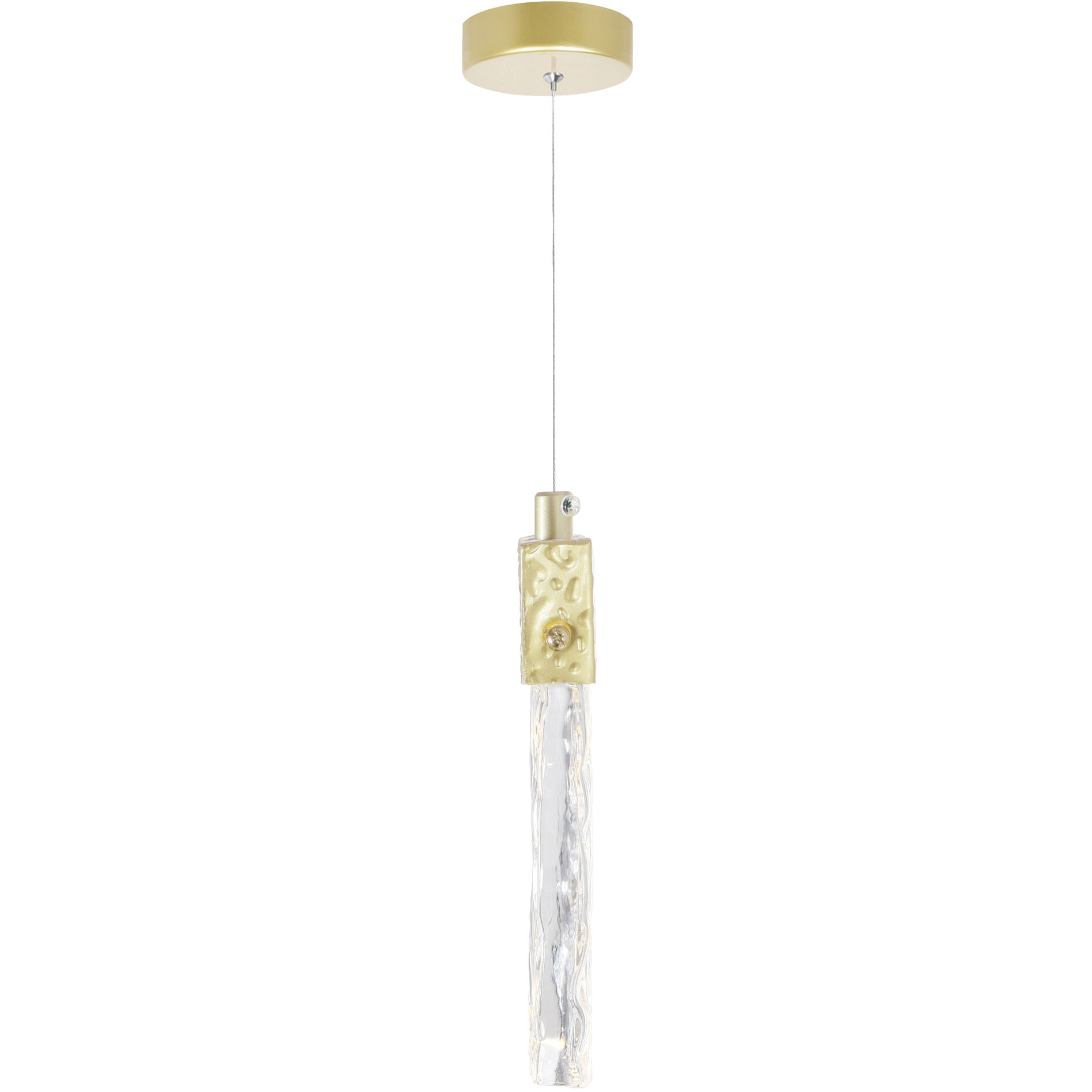 Carolina LED 1 inch Gold Leaf Down Mini Pendant Ceiling Light