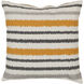 Ikat Stripe 22 inch Dark Brown, Coral, Cream, Medium Gray Pillow Kit