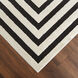 Optika 90 X 63 inch Black/White Rug in 5 x 7