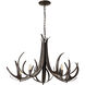 Caribou 5 Light 40.6 inch Dark Smoke Chandelier Ceiling Light