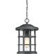 Crusade 1 Light 10 inch Earth Black Outdoor Hanging Lantern