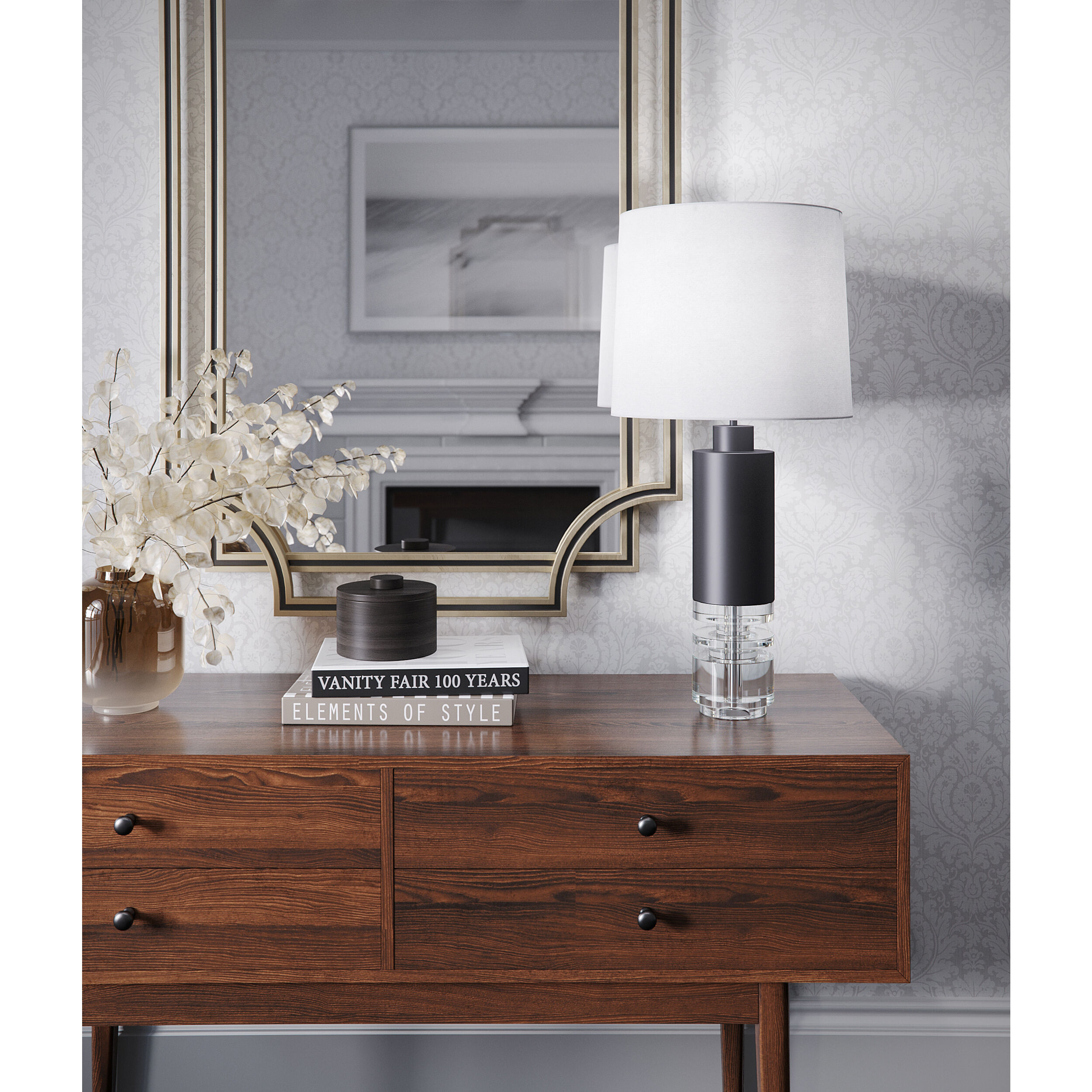 Marcia 28.5 inch 150.00 watt Clear Table Lamp Portable Light