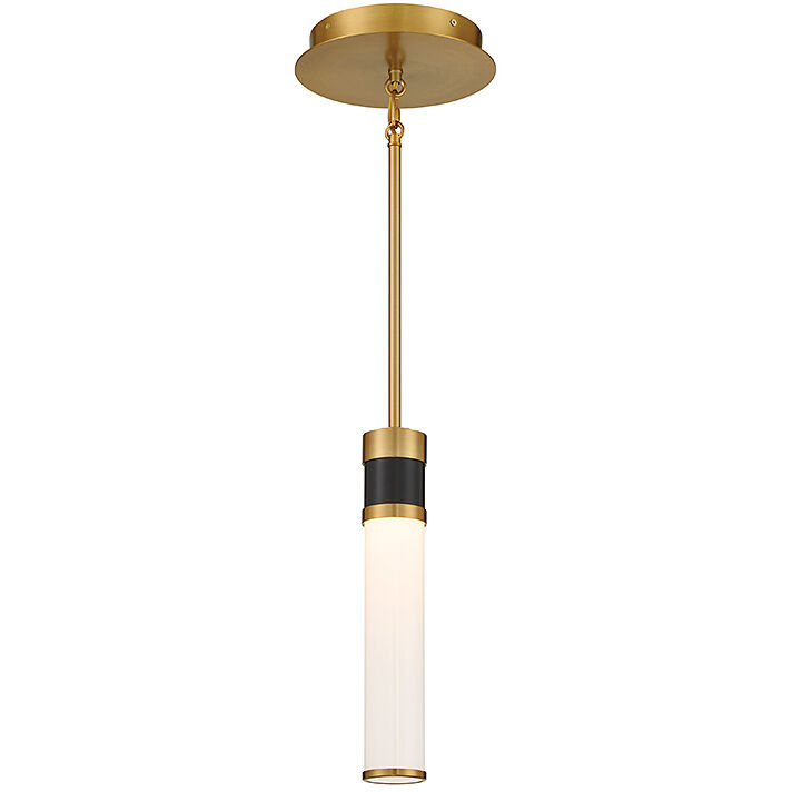 Abel LED 2.68 inch Black with Warm Brass Accents Mini-Pendant Ceiling Light
