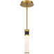Abel LED 2.68 inch Black with Warm Brass Accents Mini-Pendant Ceiling Light