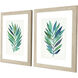 Palm Frond Flow Turquoise and Blue and Green Framed Art, Propac