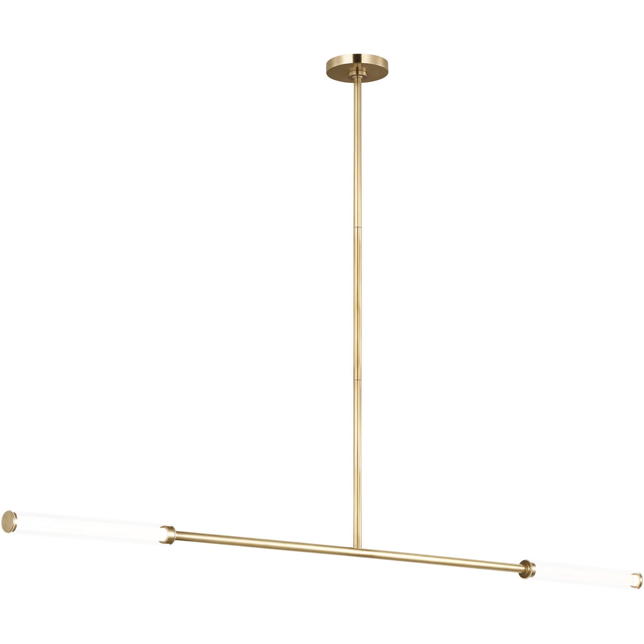 Sean Lavin Poza Linear Chandelier Ceiling Light in Hand-Rubbed Antique Brass