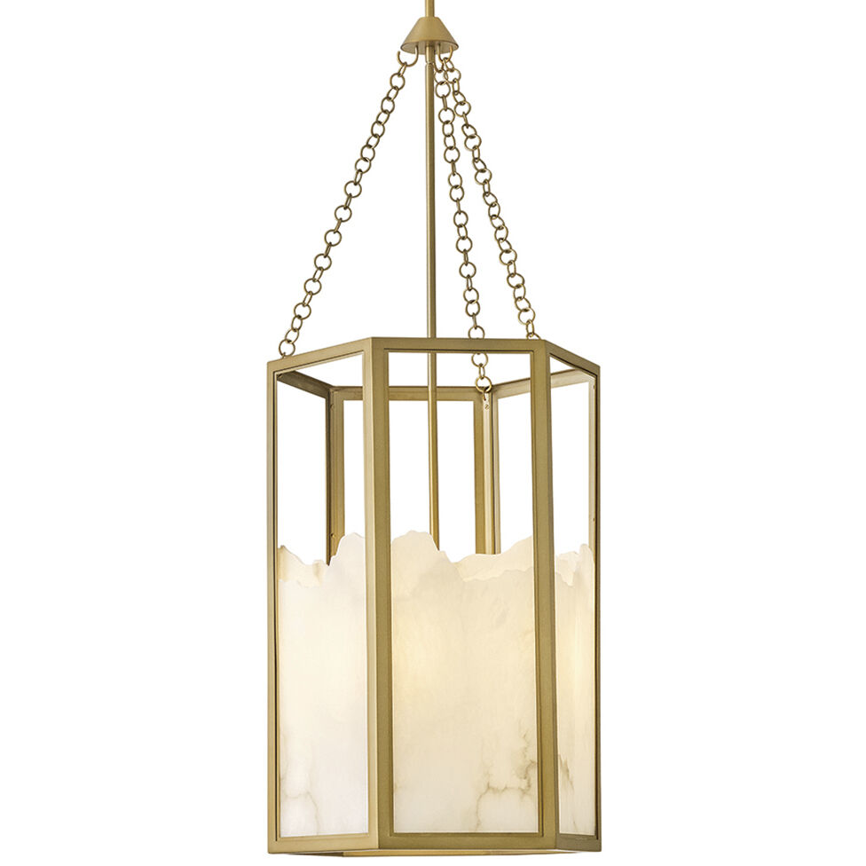 Veleta 4 Light 22 inch Lacquered Brass Chandelier Ceiling Light, Single Tier