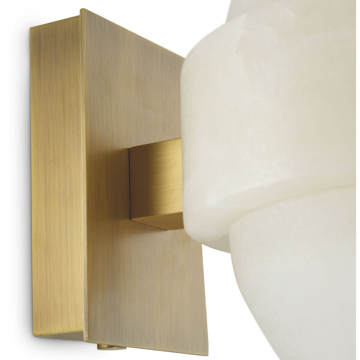 Icarus 2 Light 7.09 inch Antique Brass and Alabaster Wall Lamp Wall Light