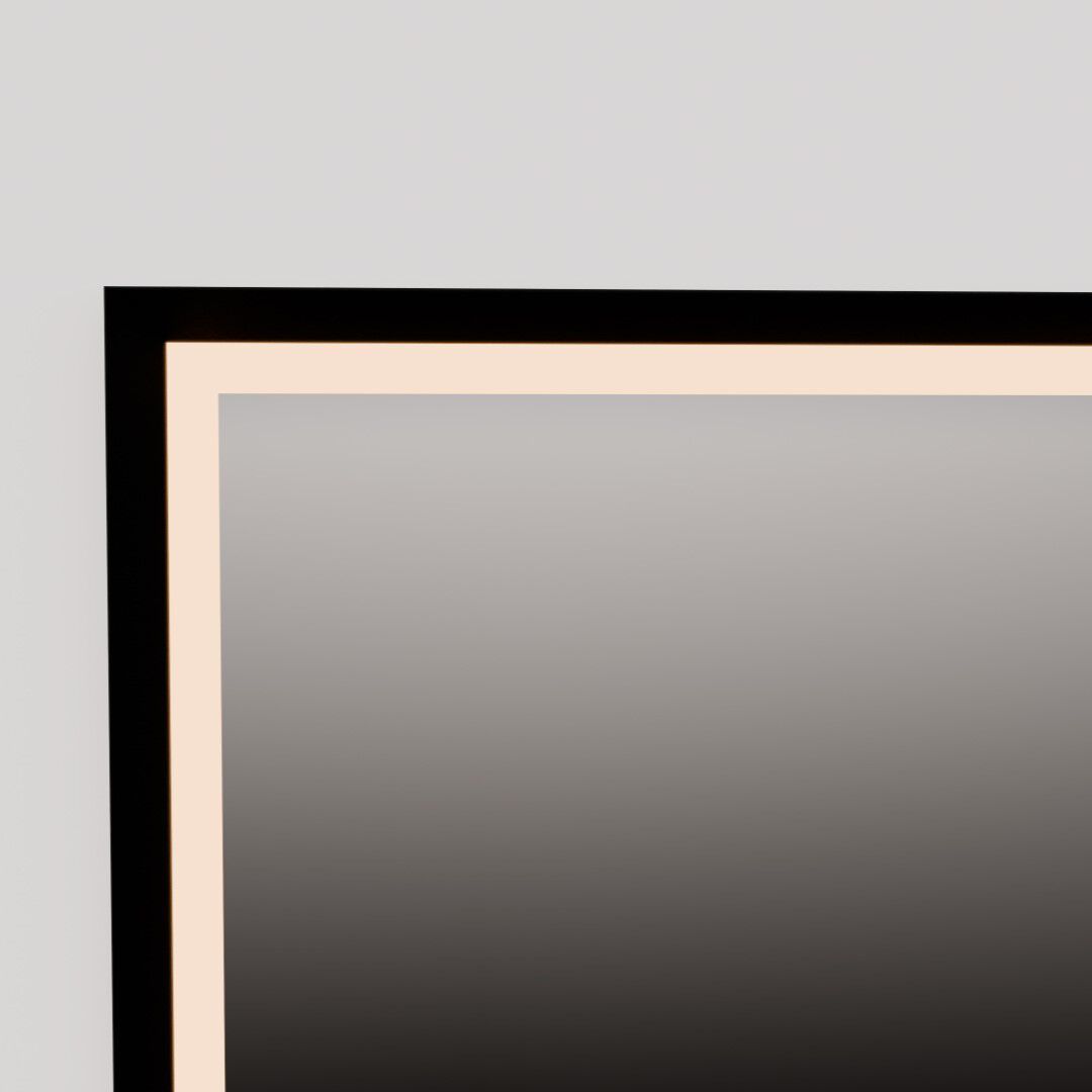 Dusk 48 X 36 inch Black LED Lighted Mirror, Vanita by Oxygen