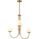 Caroline 4 Light 26 inch Brushed Gold Chandelier Ceiling Light