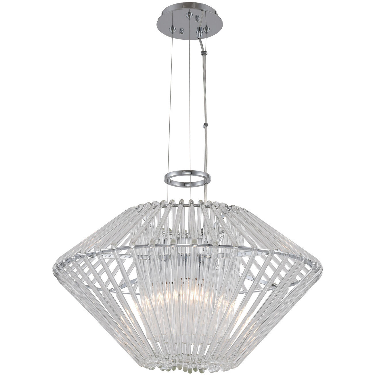 Taza 3 Light 22 inch Chrome Pendant Ceiling Light