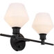 Rochester 2 Light 19.1 inch Black Wall sconce Wall Light